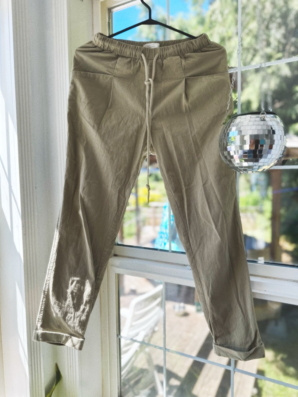OAK + FORT Drawstring Joggers - Khaki - XS